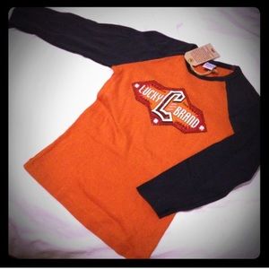 NWT Lucky brand baseball long sleeve size M